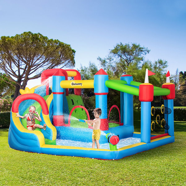 Outsunny 13' x 10' Bounce House with Water Slide & Reviews Wayfair